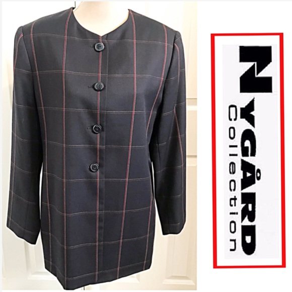 Nygard, Colored Striped Pure Wool Blazer/Jacket - Picture 10 of 11